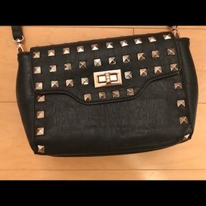 Black studded purse